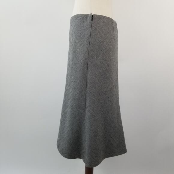 Banana Republic Gray Chevron Wool Lined Side Zip Size 10 - Picture 2 of 6